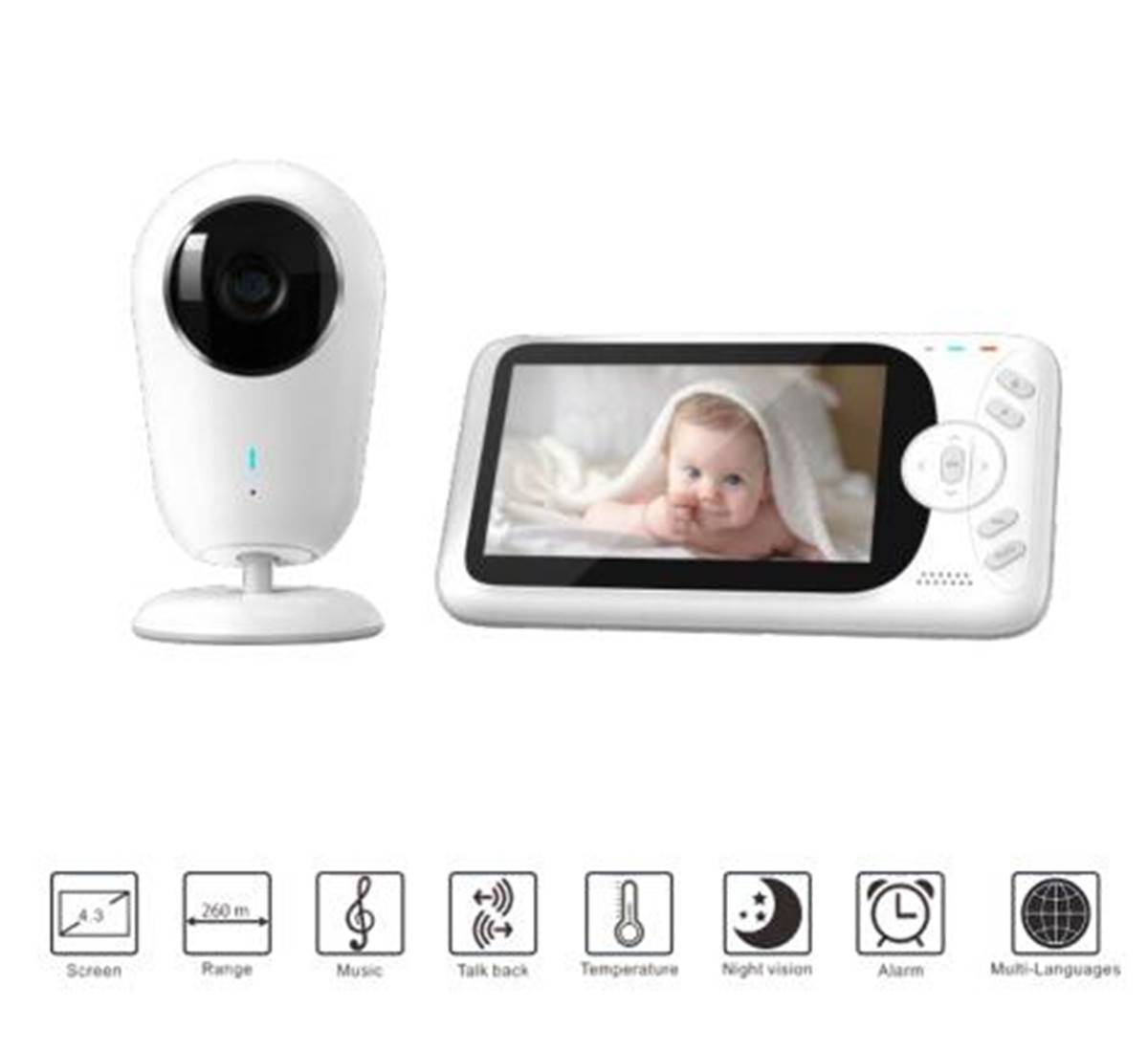 Home Security Land - 4.3inch 1080P Full HD Wireless Baby
