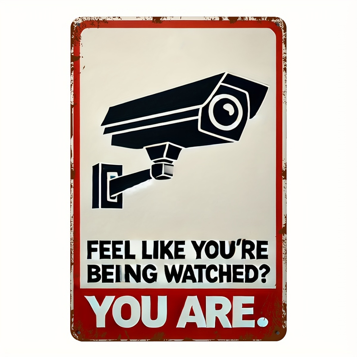 Home Security With Camera - Funny Security Camera Warning Sign -