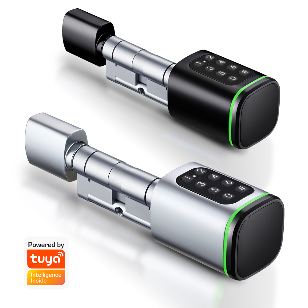 Door Lock Smart Keypad - Smart Cylinder Lock Tuya 60-90mm Electric