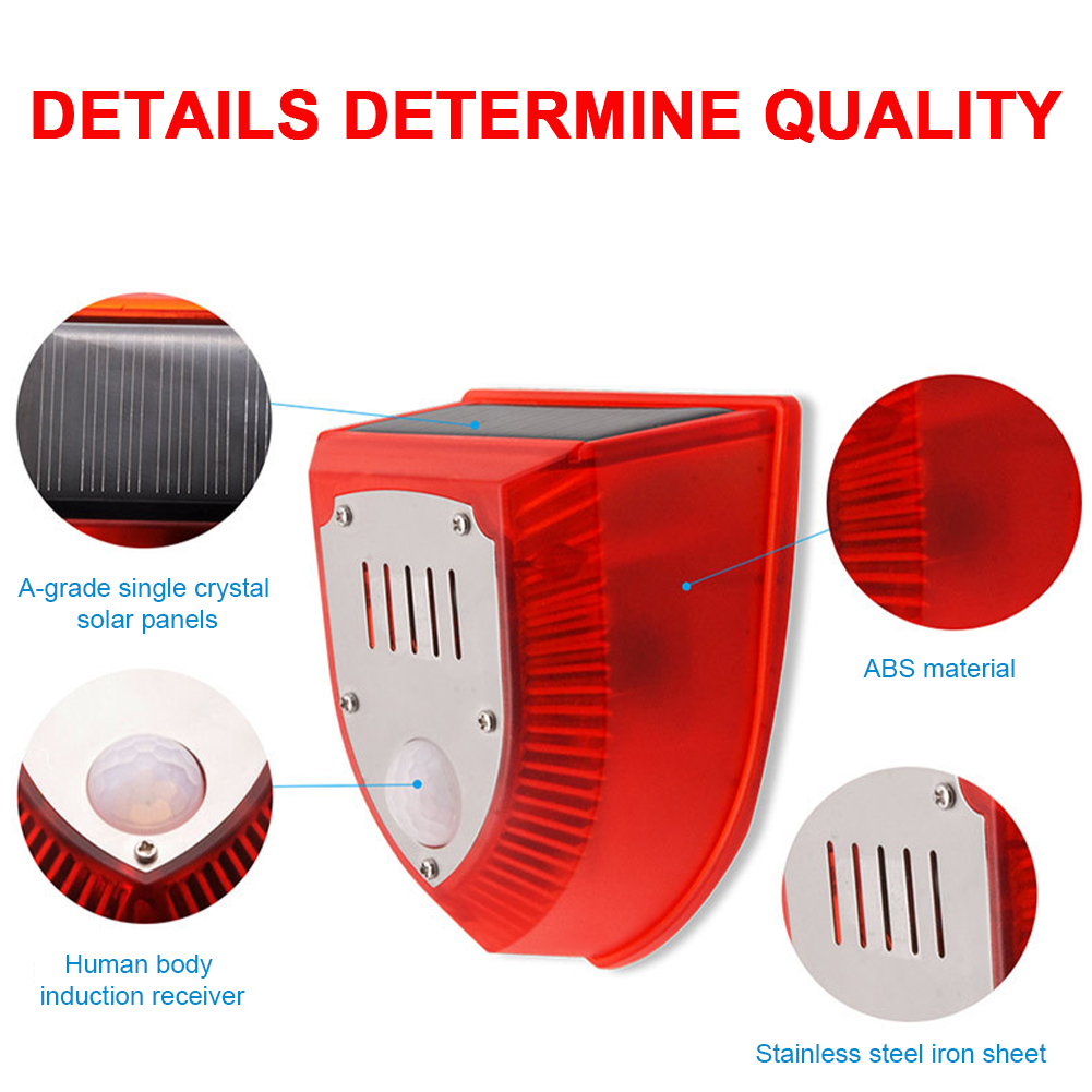 Warning Loud Solar Strobe Ligh - đánh giá và giá Home Security Yard Sensors