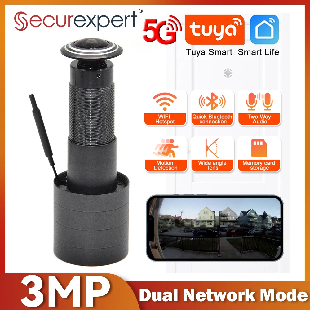 3MP HD 2.4G/5G WiFi Door Viewe - đánh giá và giá Home Security Front Door Camera