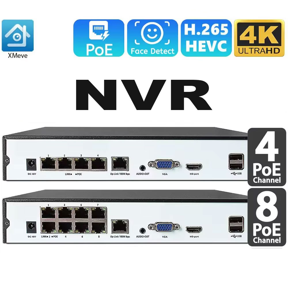 4CH 8CH 48v POE 4K NVR Onvif H - đánh giá và giá Home Security With Camera
