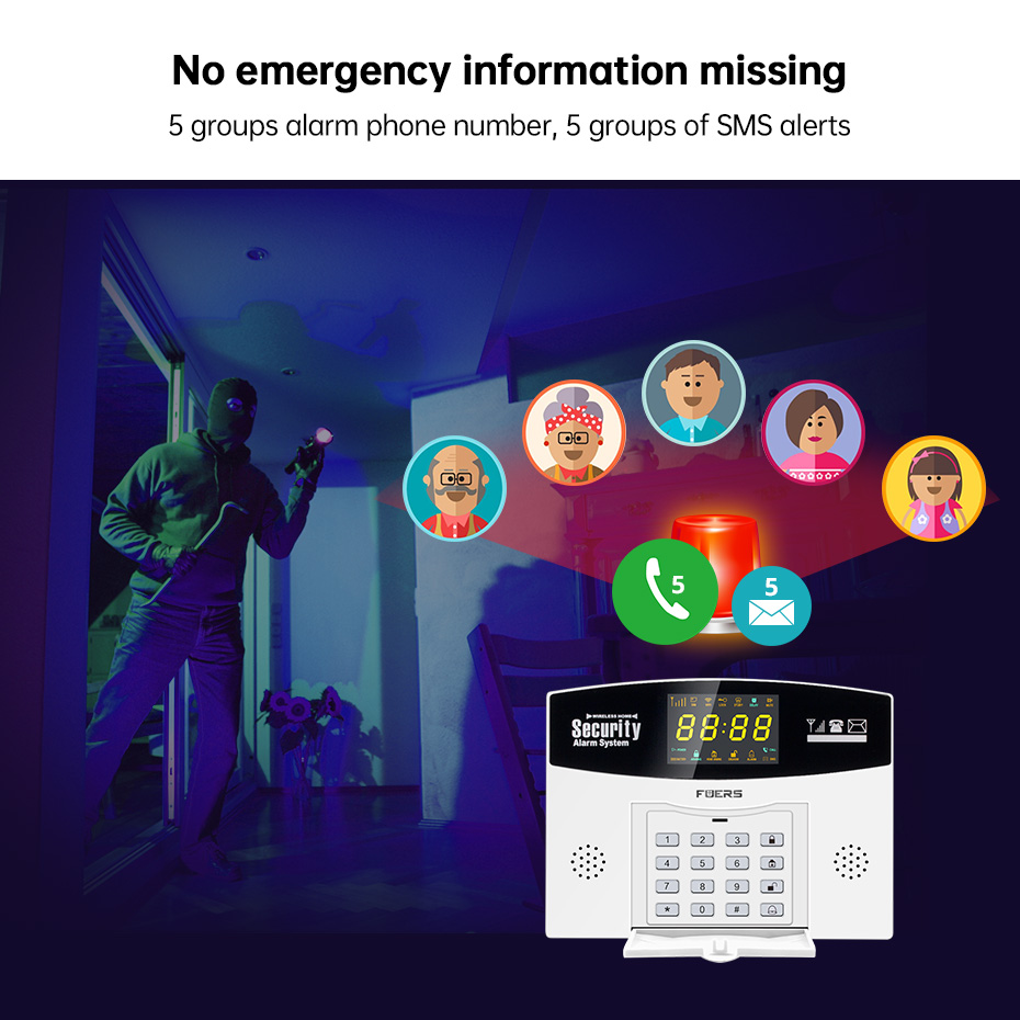 Fuers Tuya Smart Alarm System  - đánh giá và giá Home Security Front Door Camera