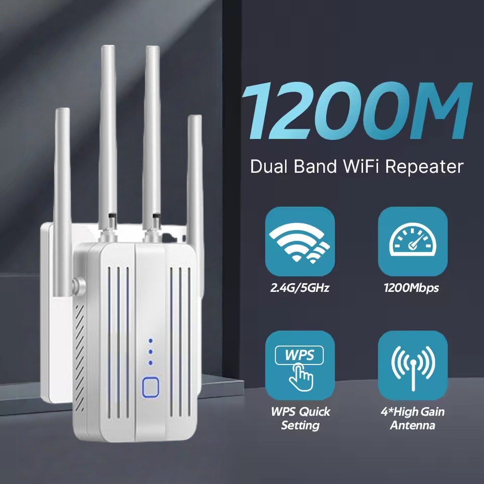 WiFi Repeater 1200Mbps Dual Ba - đánh giá và giá Home Security And Internet