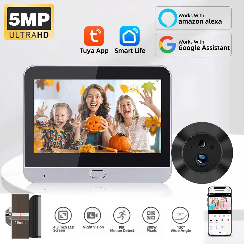 WiFi 2.4Ghz 5MP Tuya Smart Lif - đánh giá và giá Home Security Front Door Camera