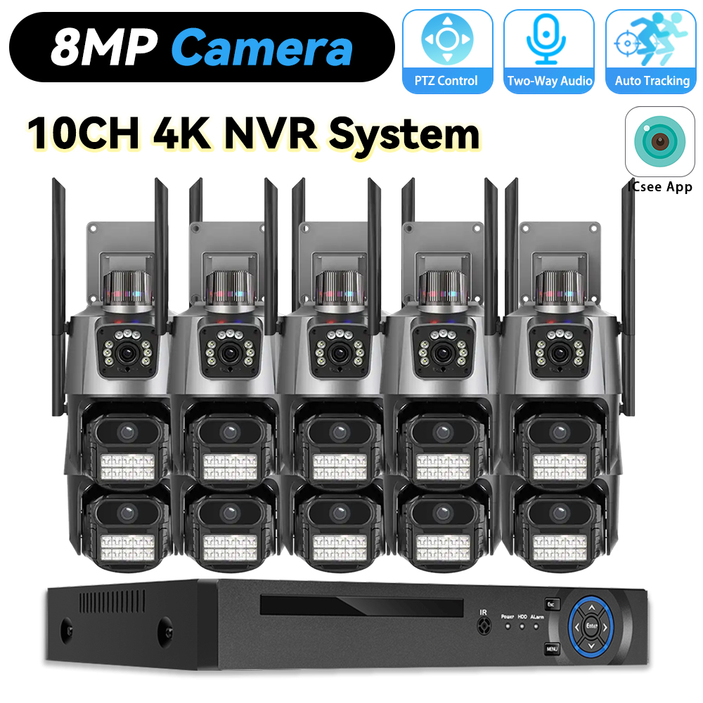 10CH POE NVR 8MP 4K PTZ Securi - đánh giá và giá Home Security Video Recording Systems