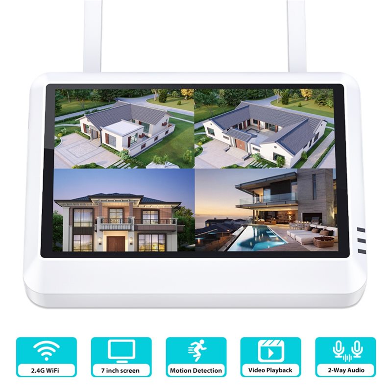 B44C Wireless 8CH 7-Inch LCD M - đánh giá và giá Home Security Video Recording Systems