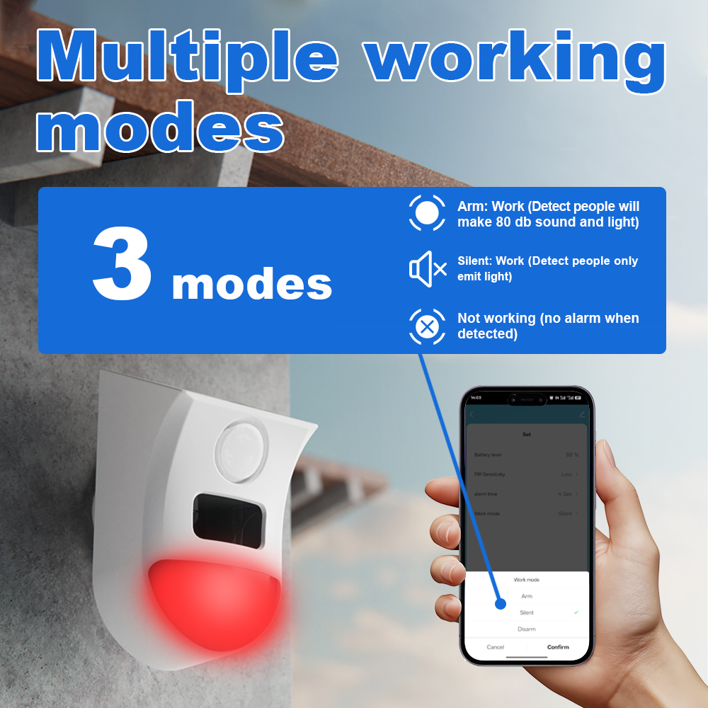 Tuya WiFi Solar Motion Sensor  - đánh giá và giá Home Security Yard Sensors