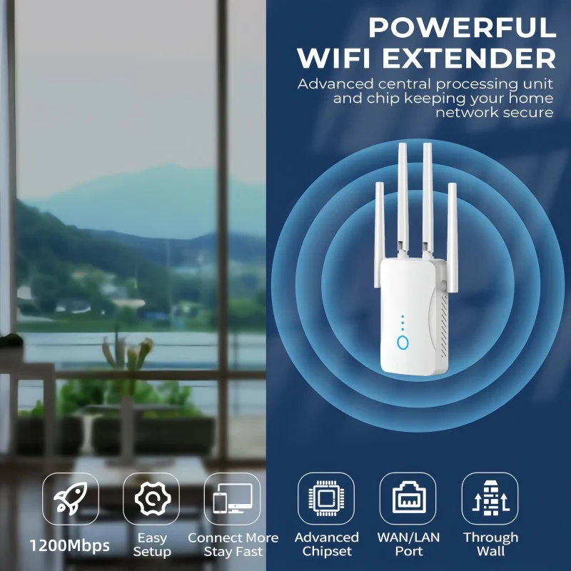 Dual Band WiFi Repeater 1200Mb - đánh giá và giá Home Security And Internet