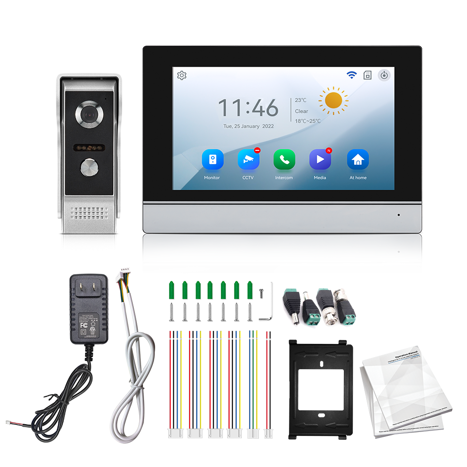 7Inch IPS Screen 2MP  Tuya Rem - đánh giá và giá Home Security Land