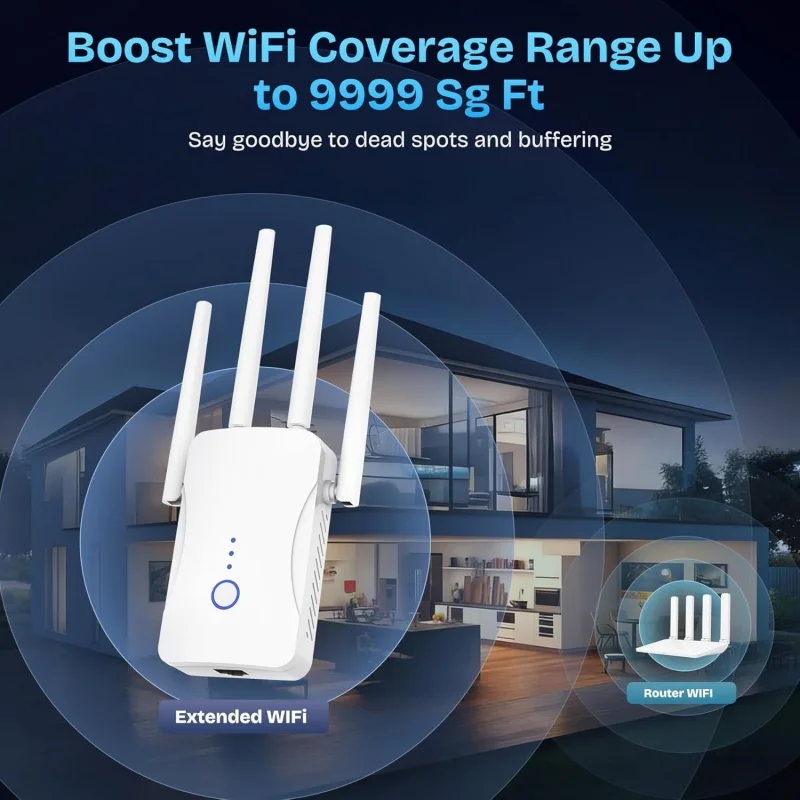 2.4G/5GHz Dual Band WiFi Repea - đánh giá và giá Home Security And Internet