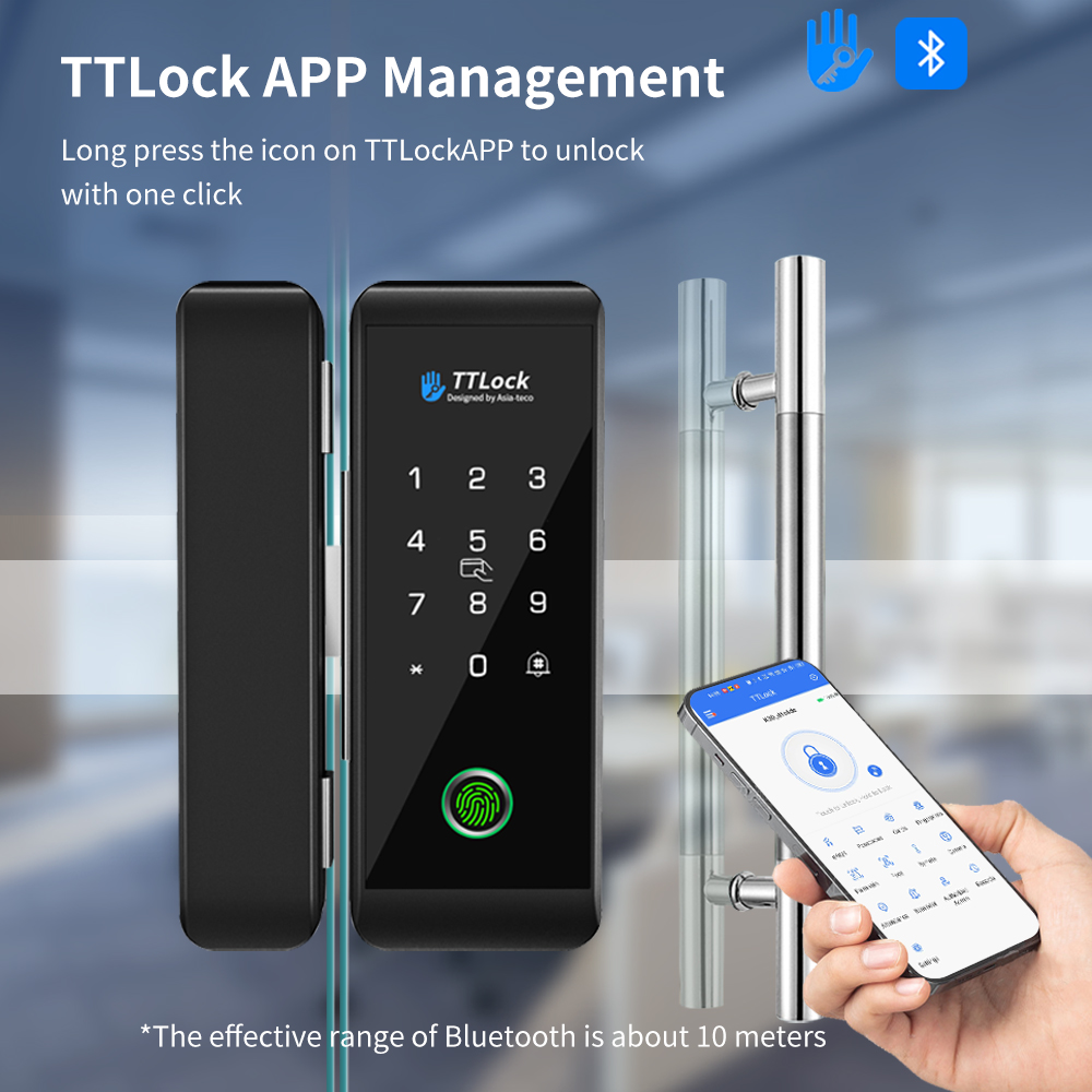 TTLOCK Smart Glass lock Finger - đánh giá và giá Door Lock Smart Keypad