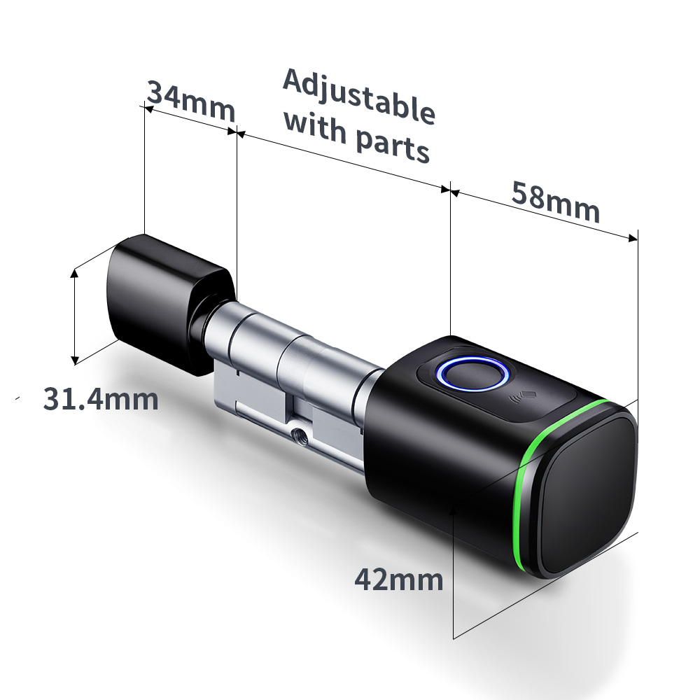 Smart Cylinder Lock Tuya 60-90 - đánh giá và giá Door Lock Smart Keypad