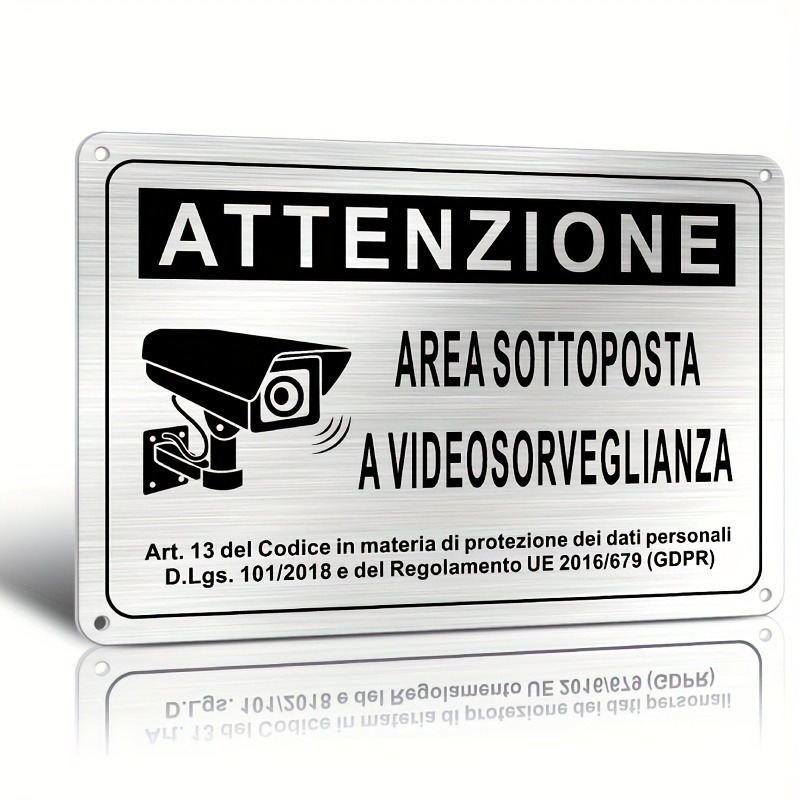 Italian Security Sign 20X30cm  - đánh giá và giá Home Security With Camera