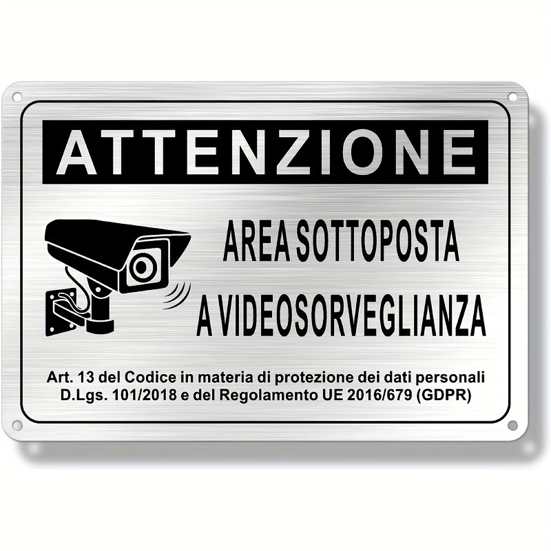 Italian Security Sign 20X30cm  - đánh giá và giá Home Security With Camera